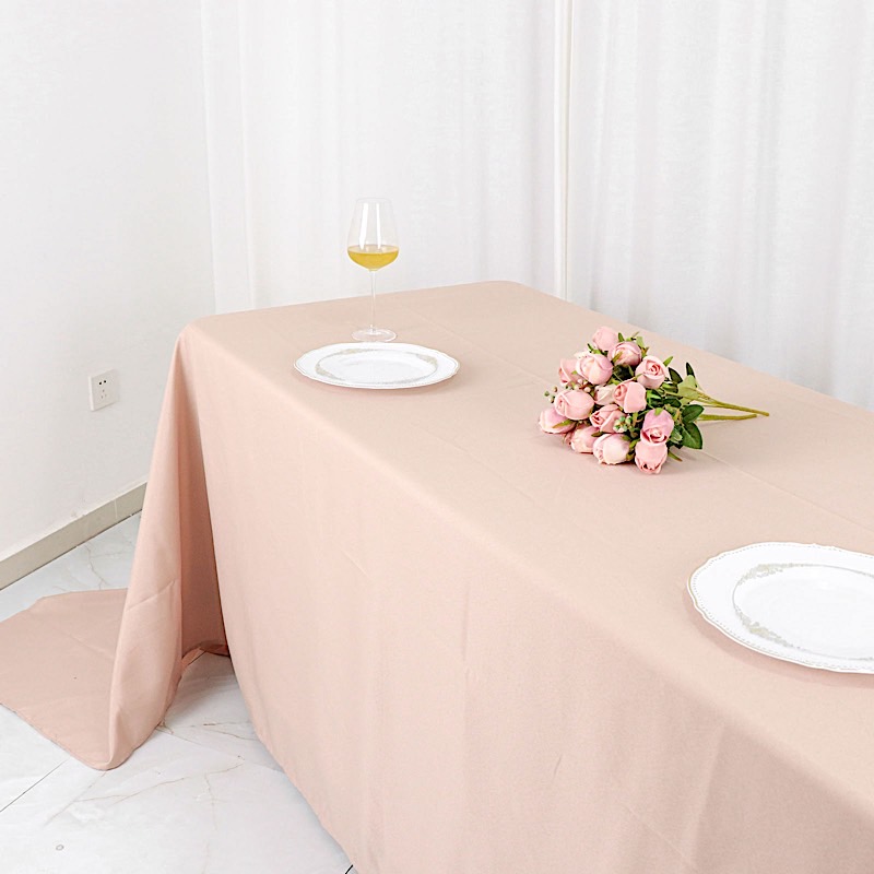 90x156-Inch RECTANGULAR Polyester Tablecloths Reception Catering Wedding Party - Picture 137 of 231
