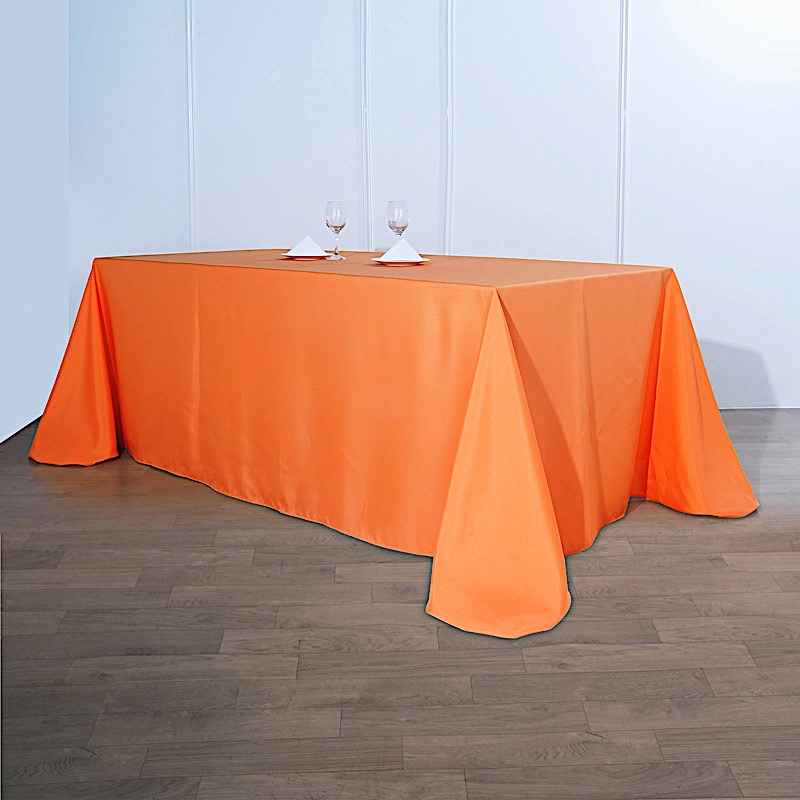 90x156-Inch RECTANGULAR Polyester Tablecloths Reception Catering Wedding Party - Picture 142 of 231