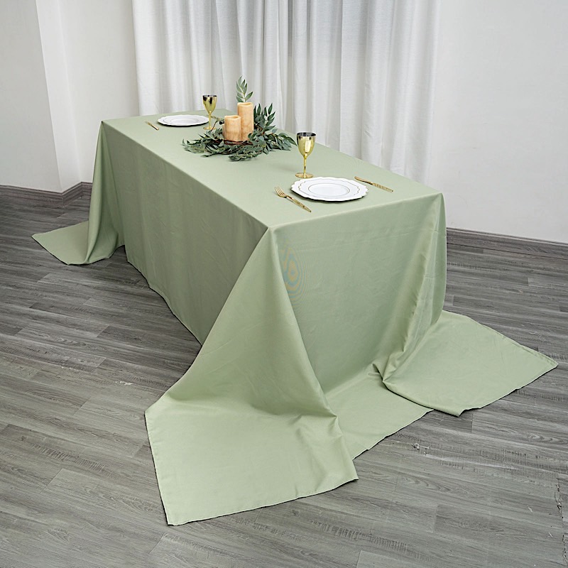 90x156-Inch RECTANGULAR Polyester Tablecloths Reception Catering Wedding Party - Picture 170 of 231