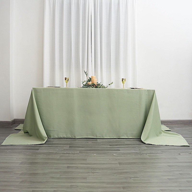 90x156-Inch RECTANGULAR Polyester Tablecloths Reception Catering Wedding Party - Picture 174 of 231