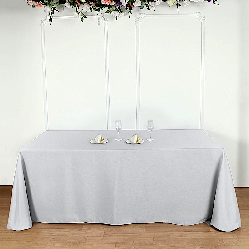 90x156-Inch RECTANGULAR Polyester Tablecloths Reception Catering Wedding Party - Picture 179 of 231