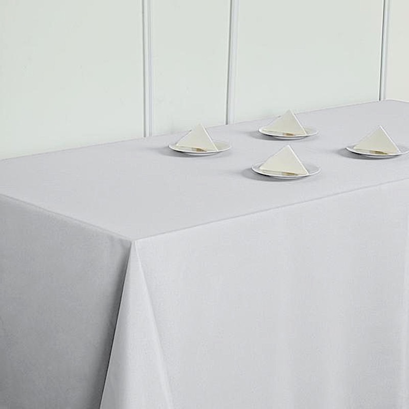 90x156-Inch RECTANGULAR Polyester Tablecloths Reception Catering Wedding Party - Picture 182 of 231