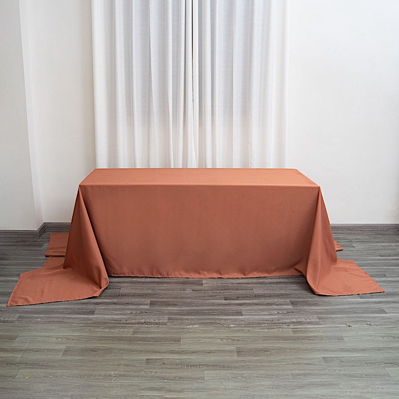 90x156-Inch RECTANGULAR Polyester Tablecloths Reception Catering Wedding Party - Picture 195 of 231