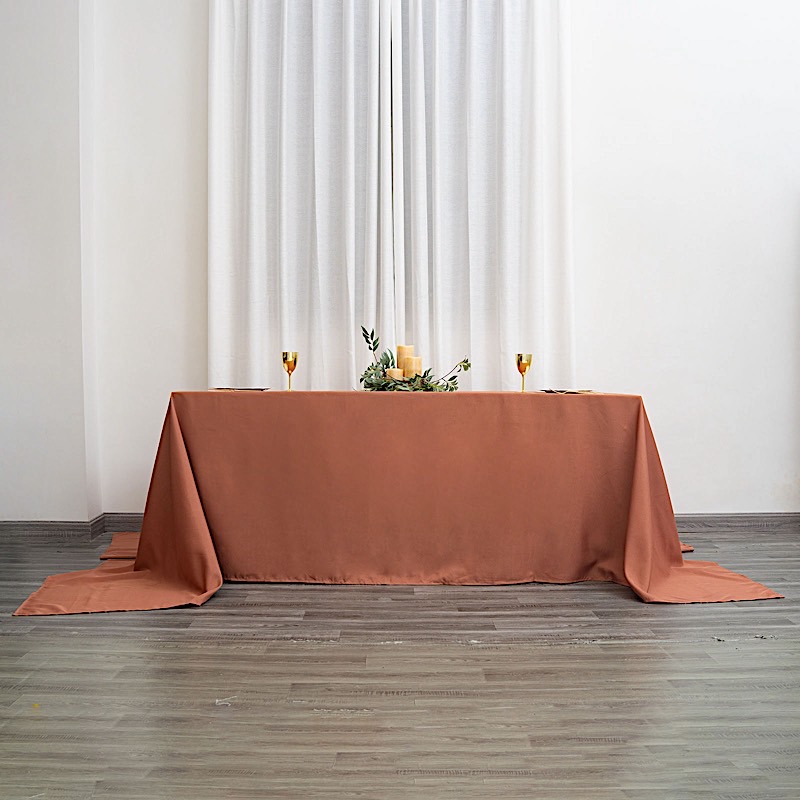 90x156-Inch RECTANGULAR Polyester Tablecloths Reception Catering Wedding Party - Picture 198 of 231