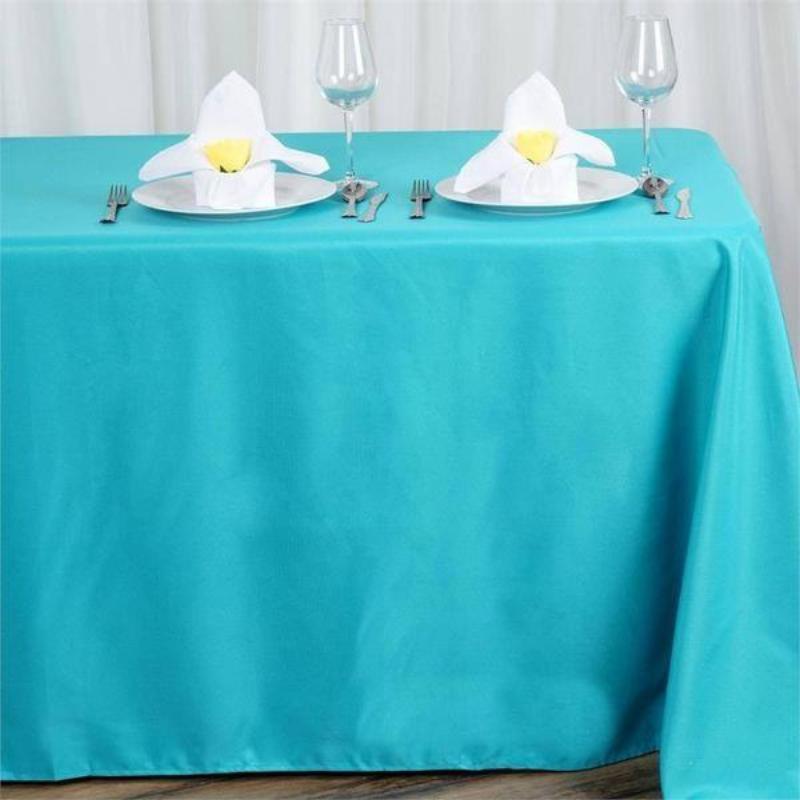 90x156-Inch RECTANGULAR Polyester Tablecloths Reception Catering Wedding Party - Picture 202 of 231