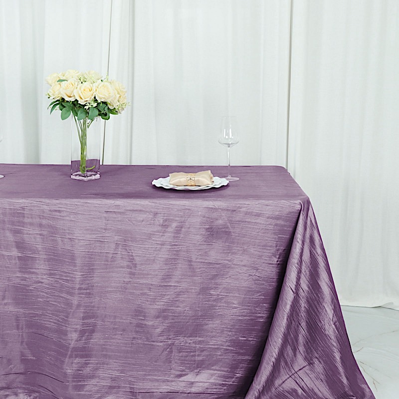 90x156-Inch Crinkle Accordion TAFFETA RECTANGLE TABLECLOTH Party Decorations - Picture 134 of 146