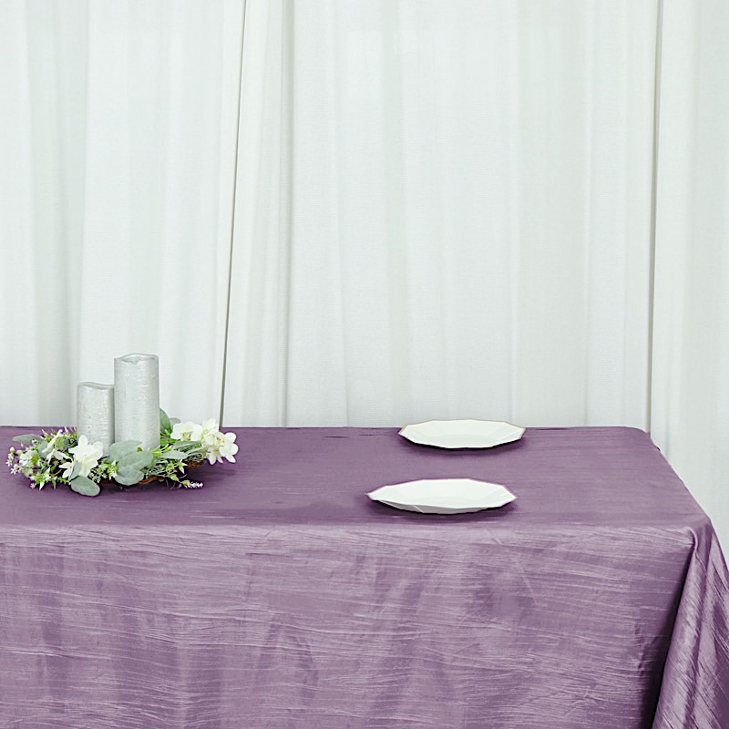 90x156-Inch Crinkle Accordion TAFFETA RECTANGLE TABLECLOTH Party Decorations - Picture 136 of 146