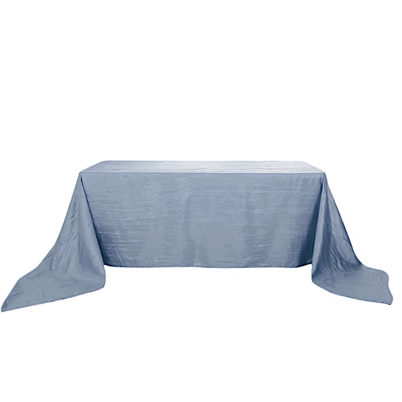 90x156-Inch Crinkle Accordion TAFFETA RECTANGLE TABLECLOTH Party Decorations - Picture 29 of 146