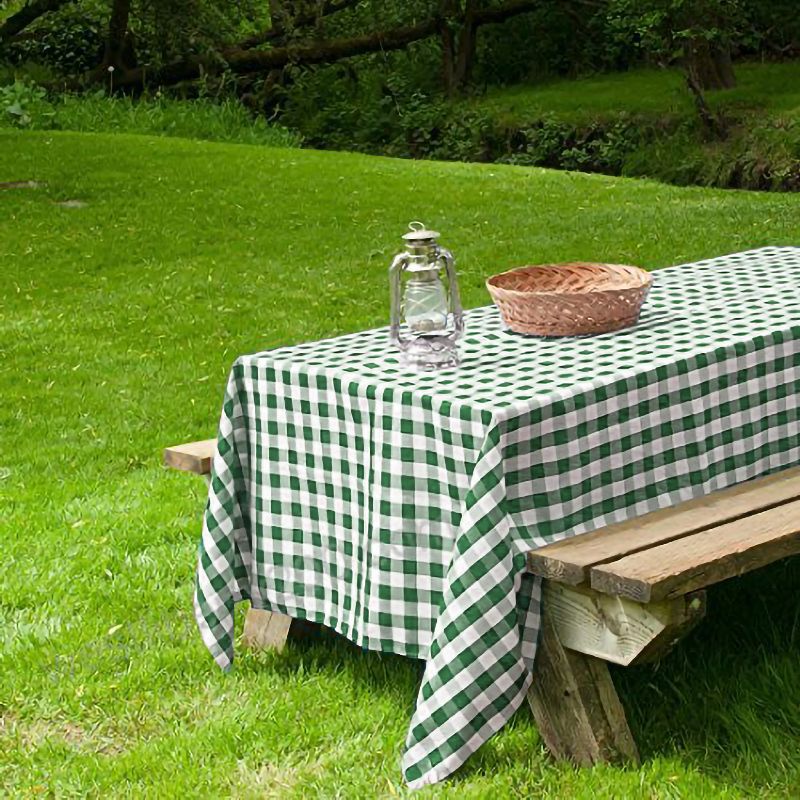 60x126" Checkered Gingham Tablecloth Polyester Rectangular Linens Wedding PARTY - Picture 36 of 53