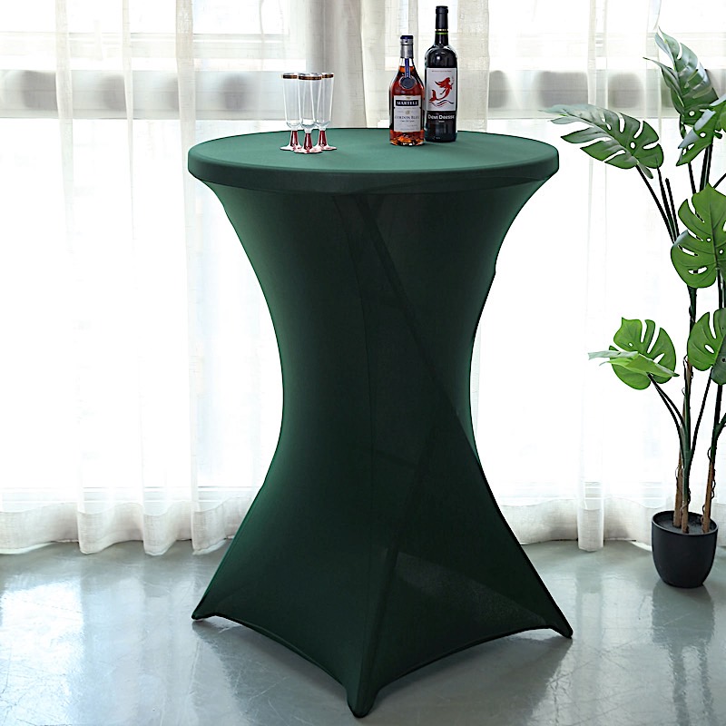 12 pcs 36" Cocktail SPANDEX Fitted Table Covers Tablecloth Wedding Linens - Picture 58 of 130