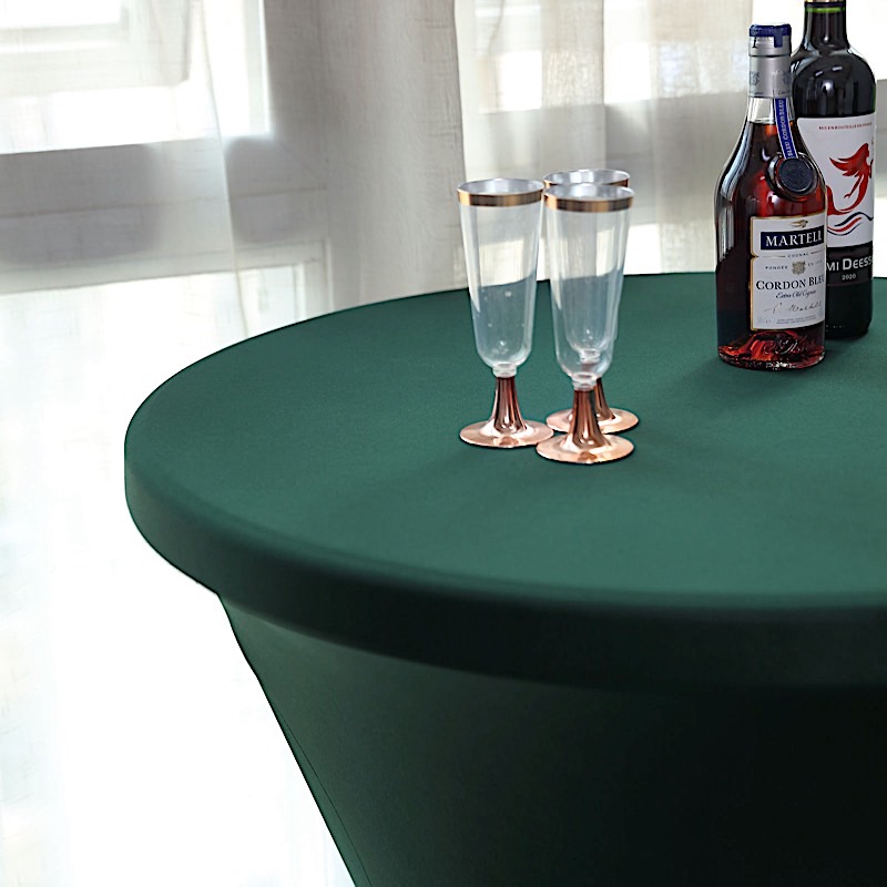 12 pcs 36" Cocktail SPANDEX Fitted Table Covers Tablecloth Wedding Linens - Picture 59 of 130