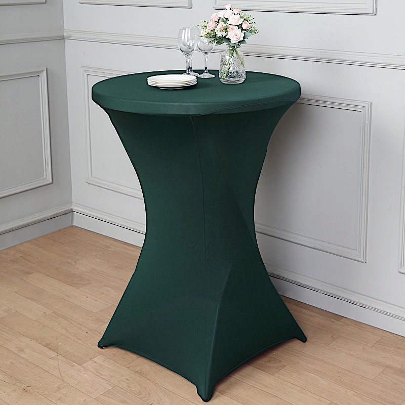 12 pcs 36" Cocktail SPANDEX Fitted Table Covers Tablecloth Wedding Linens - Picture 61 of 130