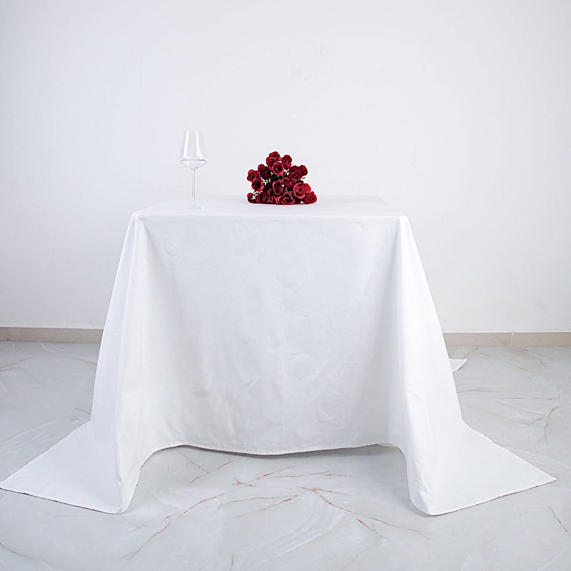 90" x 90" Cotton Square Tablecloth Wedding Linen Events Decorations - Picture 18 of 18