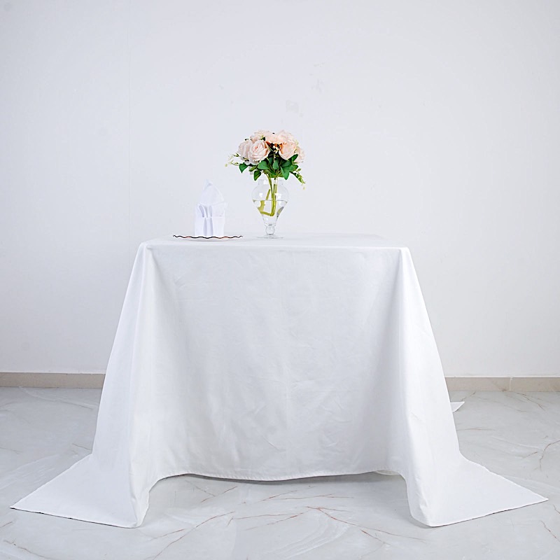 90" x 90" Cotton Square Tablecloth Wedding Linen Events Decorations - Picture 17 of 18