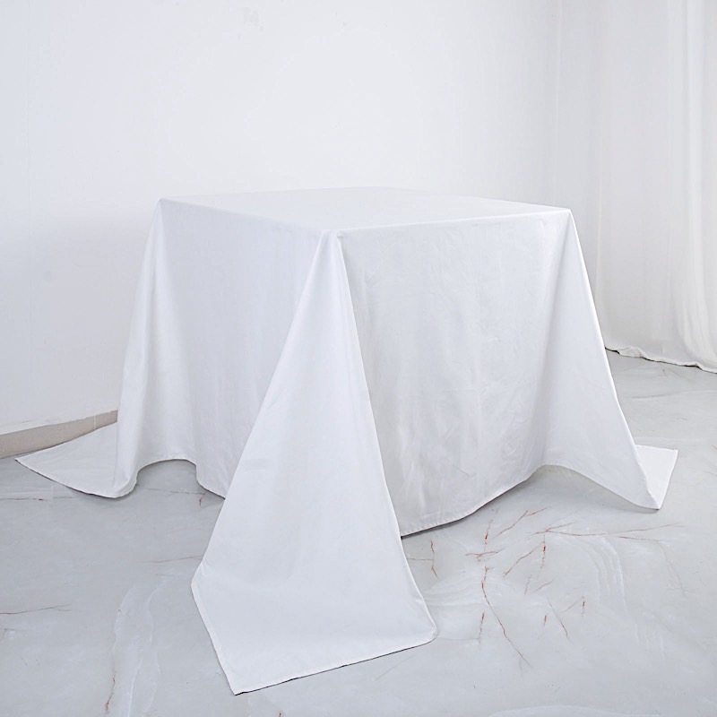 90" x 90" Cotton Square Tablecloth Wedding Linen Events Decorations - Picture 12 of 18