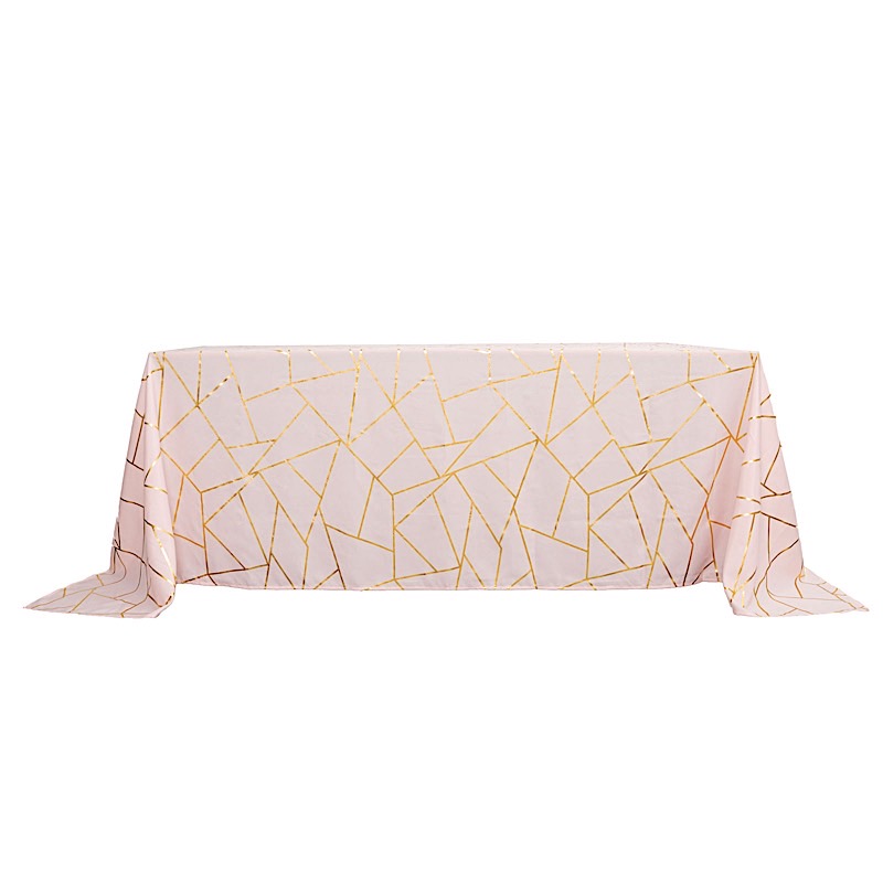 90"x132" Geometric Design Polyester Rectangle TABLECLOTH Party Event Decorations - Picture 8 of 74