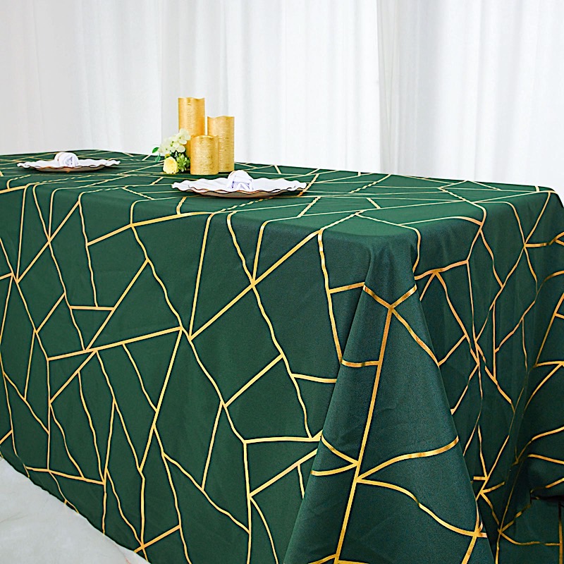 90"x132" Geometric Design Polyester Rectangle TABLECLOTH Party Event Decorations - Picture 32 of 74
