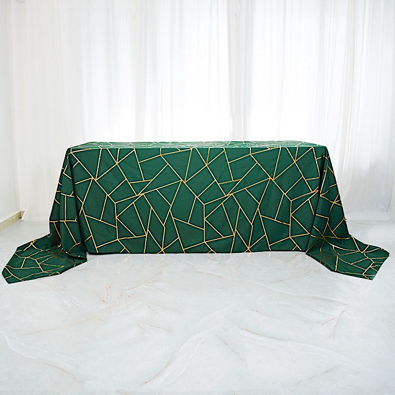 90"x132" Geometric Design Polyester Rectangle TABLECLOTH Party Event Decorations - Picture 27 of 74