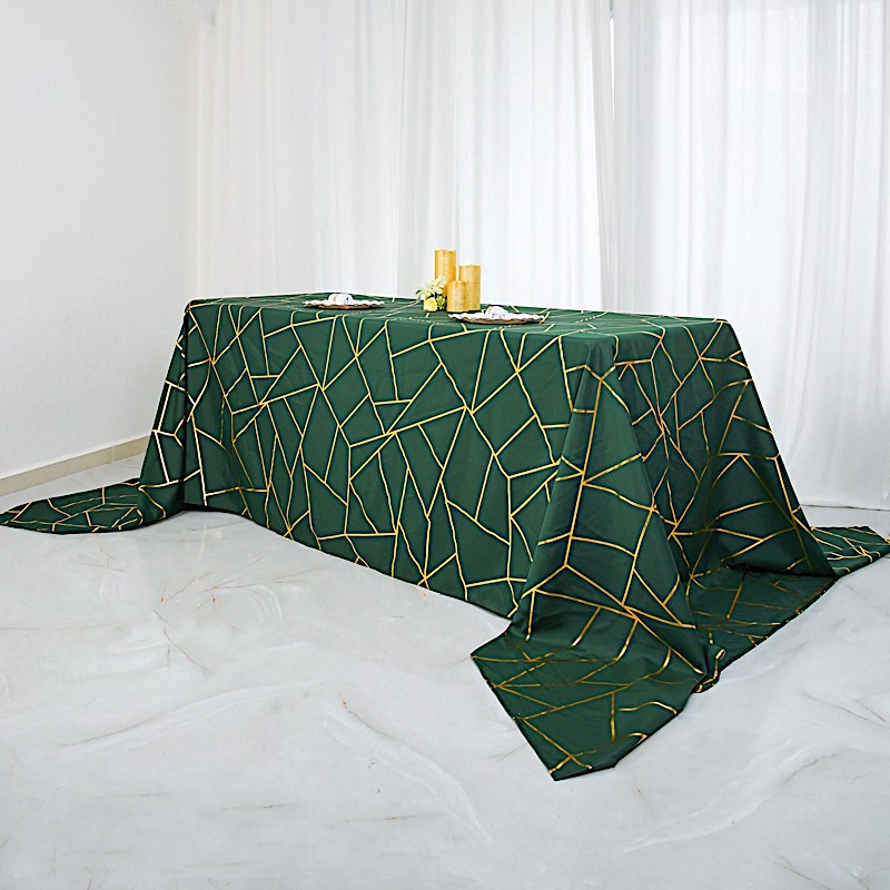 90"x132" Geometric Design Polyester Rectangle TABLECLOTH Party Event Decorations - Picture 29 of 74
