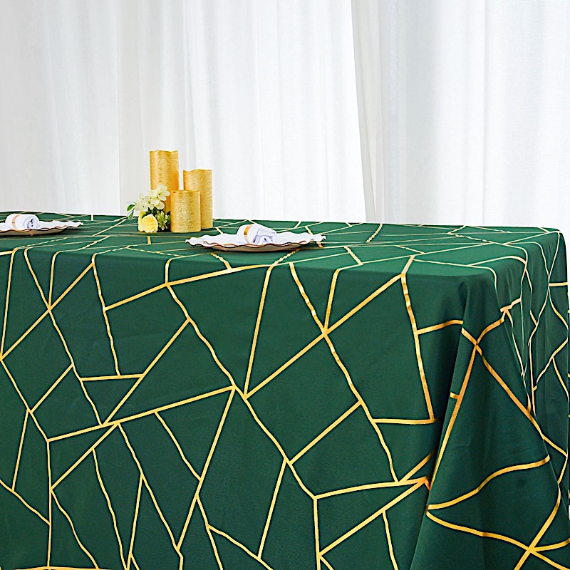 90"x132" Geometric Design Polyester Rectangle TABLECLOTH Party Event Decorations - Picture 28 of 74