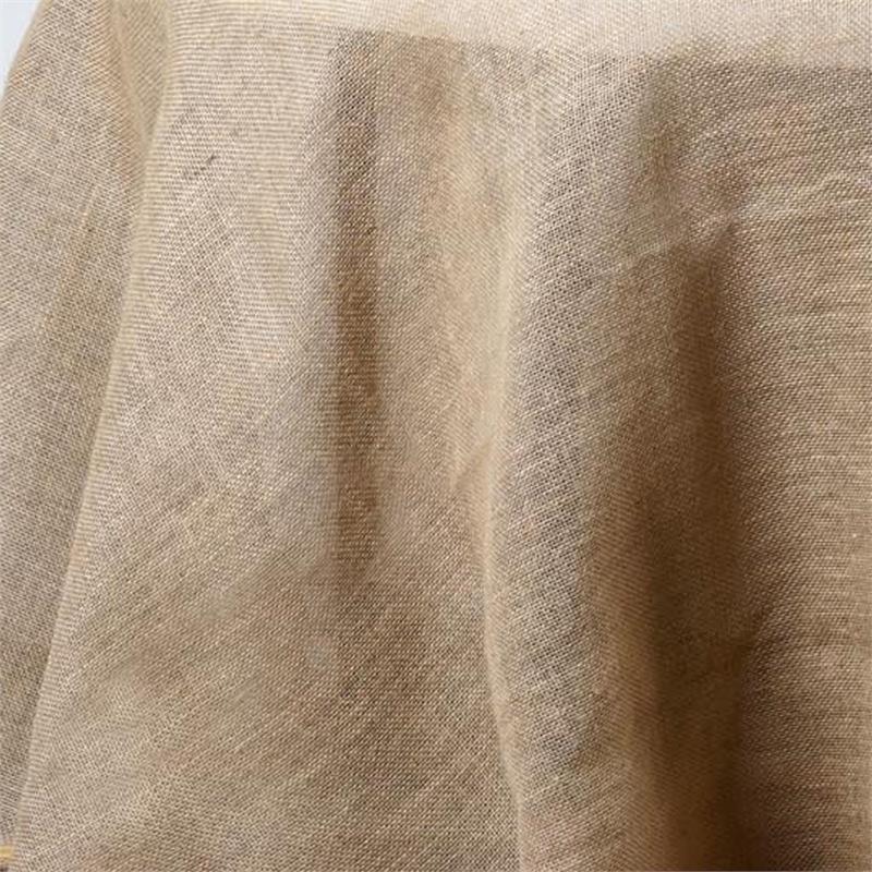 108" Natural Brown BURLAP ROUND TABLECLOTH Wedding Party Trade Booth Linens SALE - Picture 3 of 6