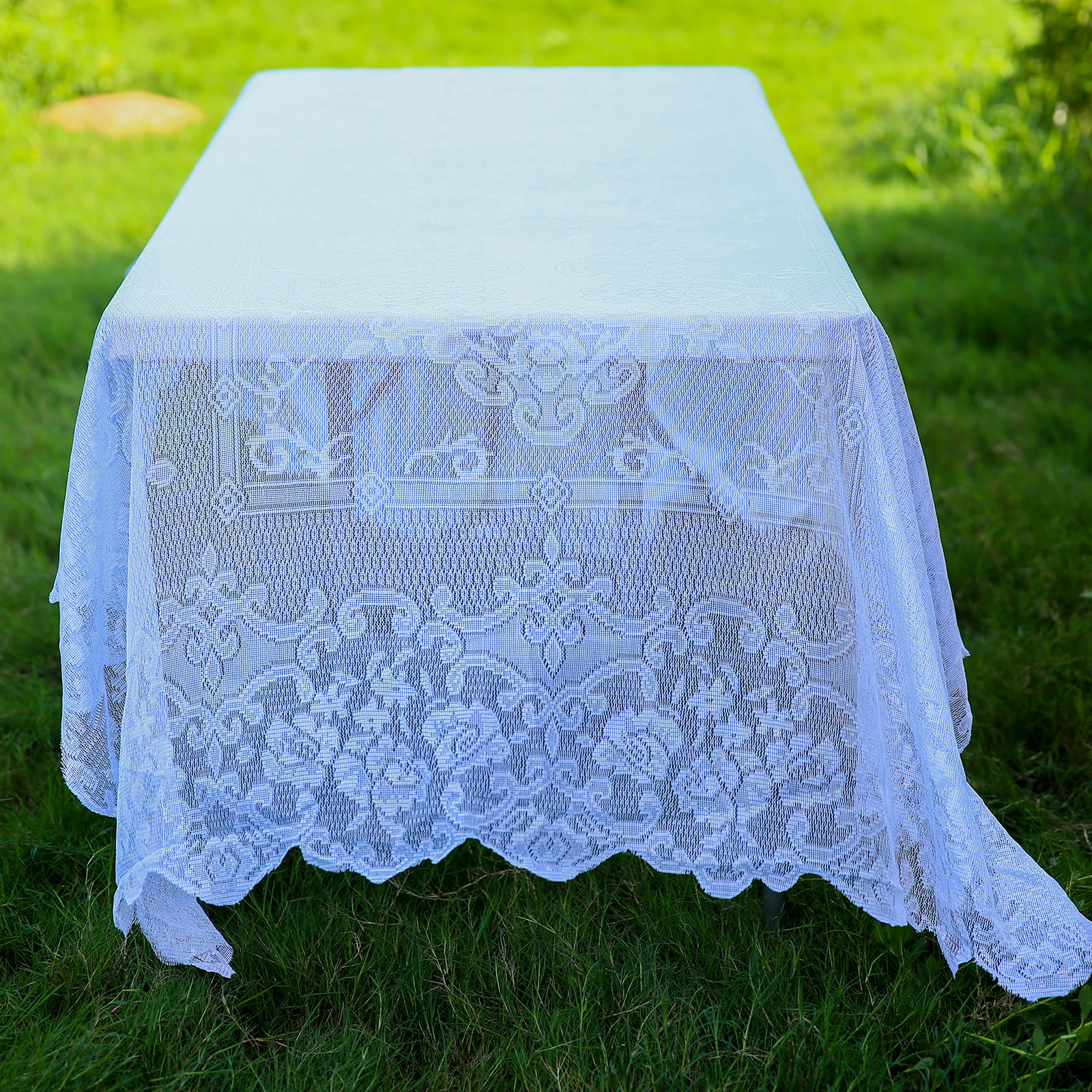 60x126" Floral LACE Rectangular TABLECLOTH Wedding Party Table Linens