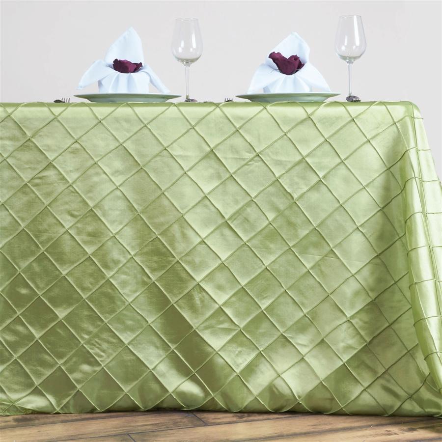 90" x 132" Pintuck Tablecloth Wedding Party Table Linens goes to the floor - Picture 12 of 67
