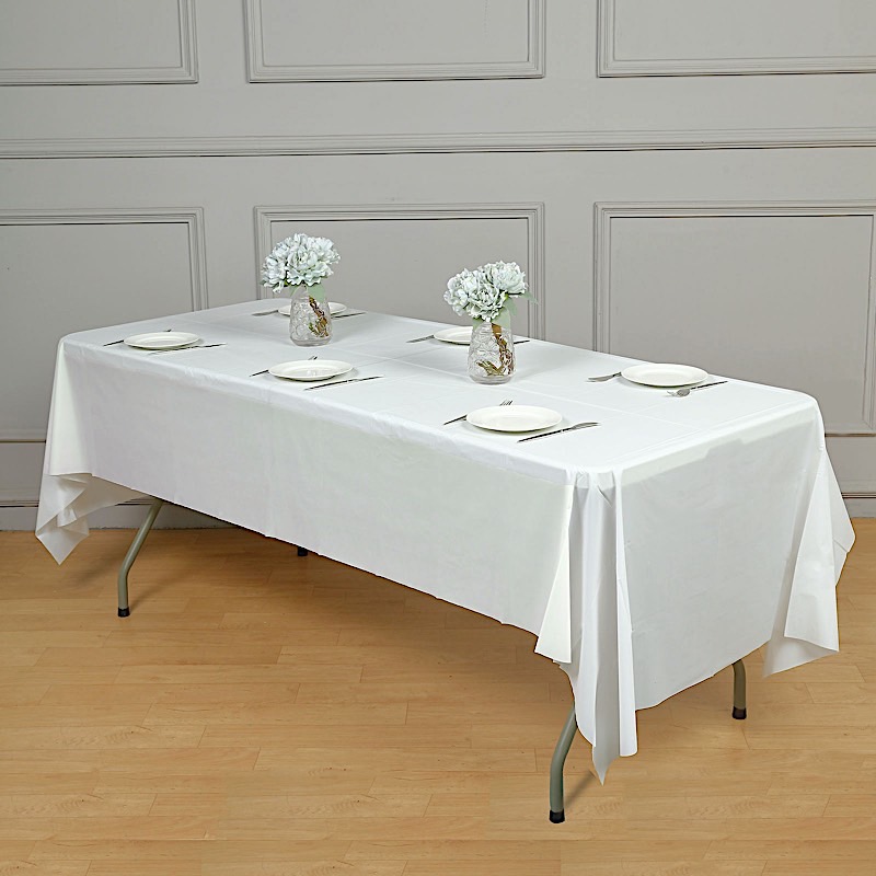 10 pcs 54 x 108" Disposable Plastic Rectangular Table Cover Tablecloths Birthday - Picture 69 of 83