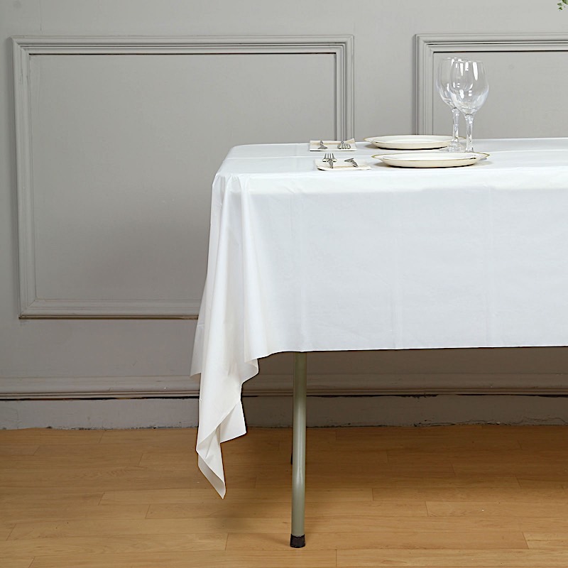 10 pcs 54 x 108" Disposable Plastic Rectangular Table Cover Tablecloths Birthday - Picture 73 of 83