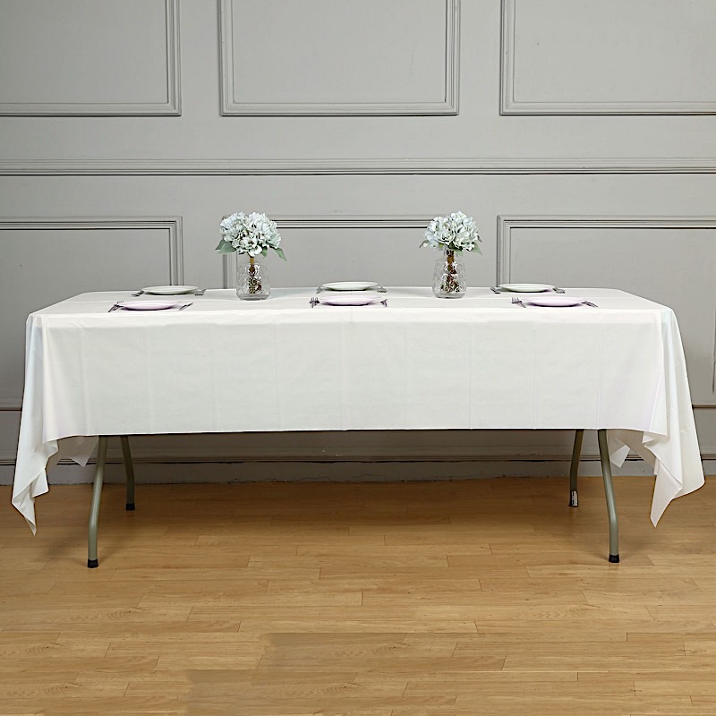 10 pcs 54 x 108" Disposable Plastic Rectangular Table Cover Tablecloths Birthday - Picture 71 of 83