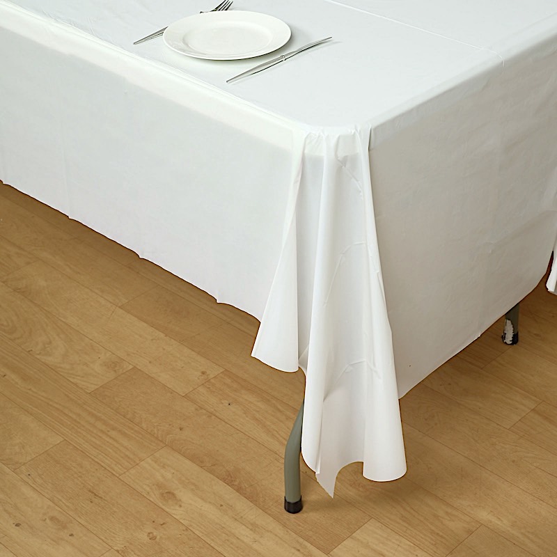 10 pcs 54 x 108" Disposable Plastic Rectangular Table Cover Tablecloths Birthday - Picture 70 of 83
