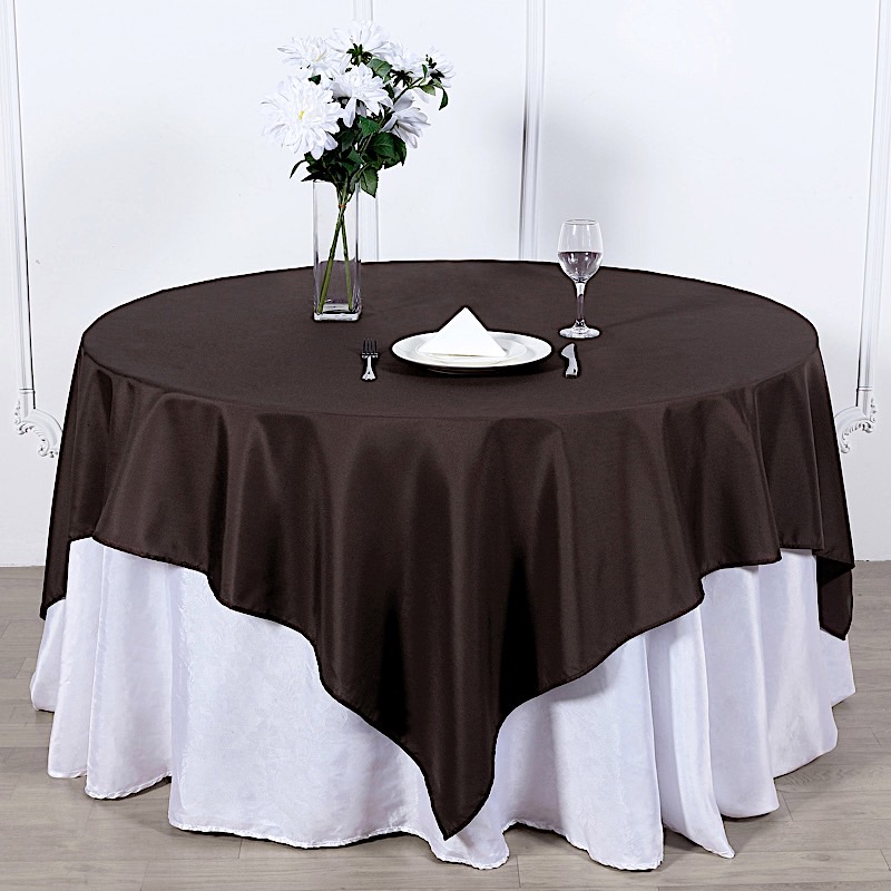 10 pcs 70 x 70" SQUARE POLYESTER Tablecloths Wedding Table Linens for Catering - Picture 62 of 268