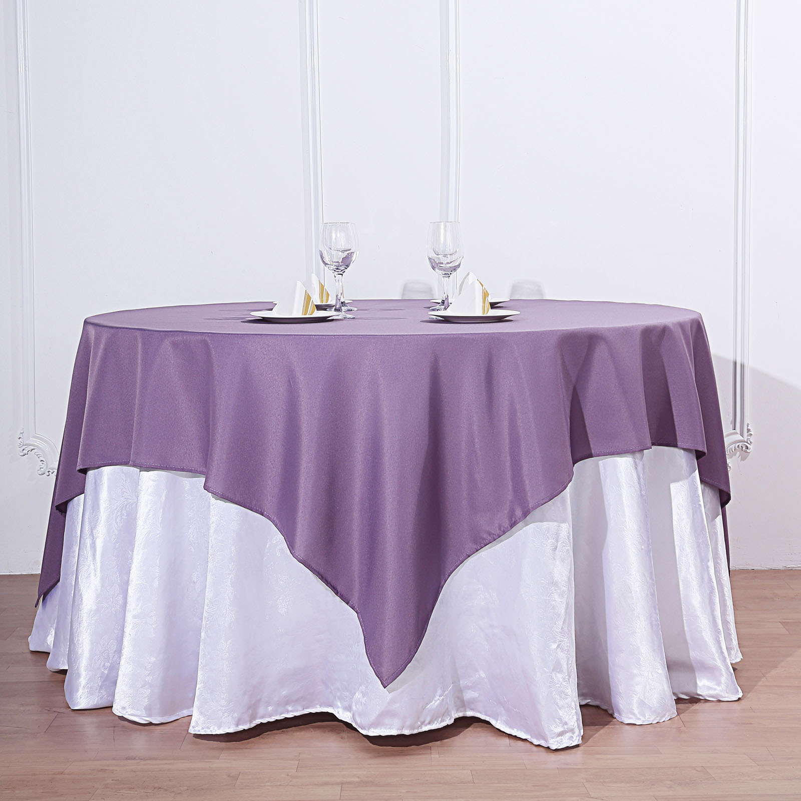 10 pcs 70 x 70" SQUARE POLYESTER Tablecloths Wedding Table Linens for Catering - Picture 259 of 268
