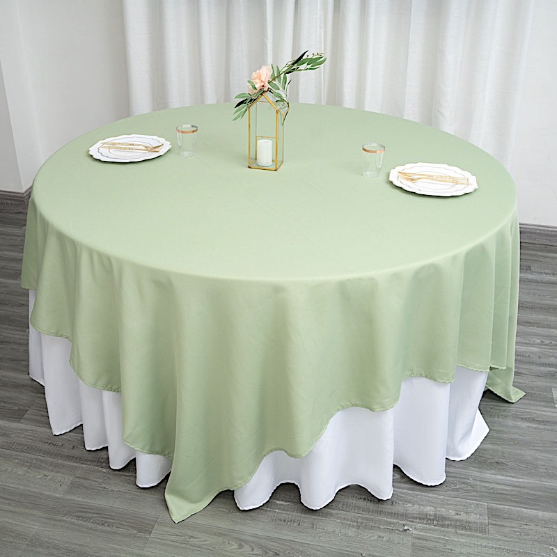10 pz Tovaglie 90x90" Quadrate Poliestere Biancheria Tavolo Matrimonio per Ristorazione - Foto 7 di 10
