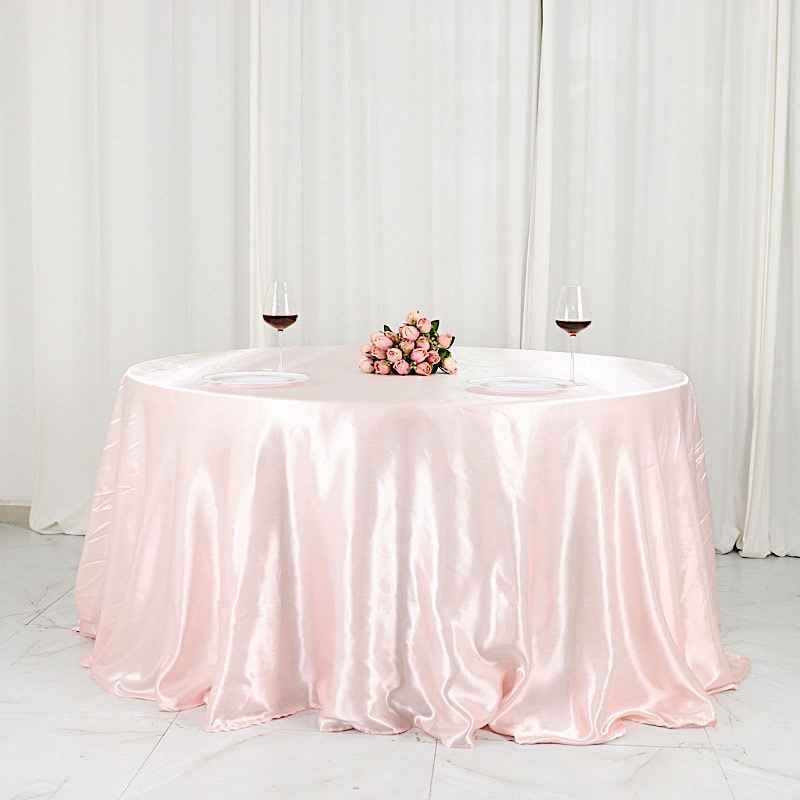 132 in Satin Round TABLECLOTH Wedding Party Event Reception Decorations Supplies - Picture 19 of 97