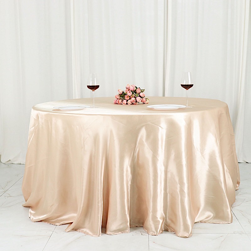 132 in Satin Round TABLECLOTH Wedding Party Event Reception Decorations Supplies - Picture 3 of 97