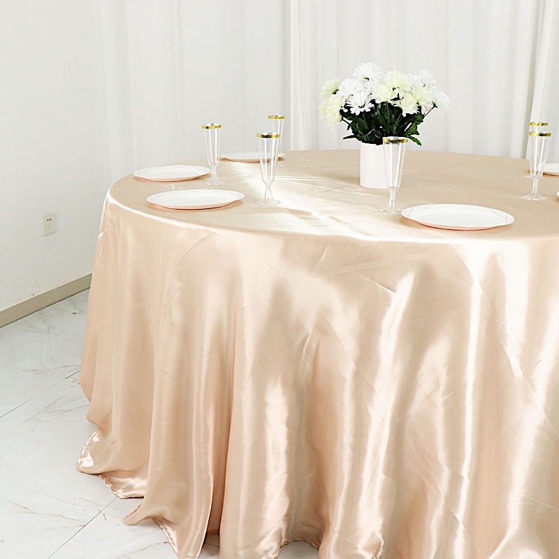132 in Satin Round TABLECLOTH Wedding Party Event Reception Decorations Supplies - Picture 5 of 97