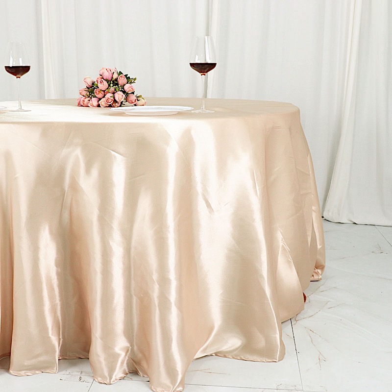 132 in Satin Round TABLECLOTH Wedding Party Event Reception Decorations Supplies - Picture 7 of 97