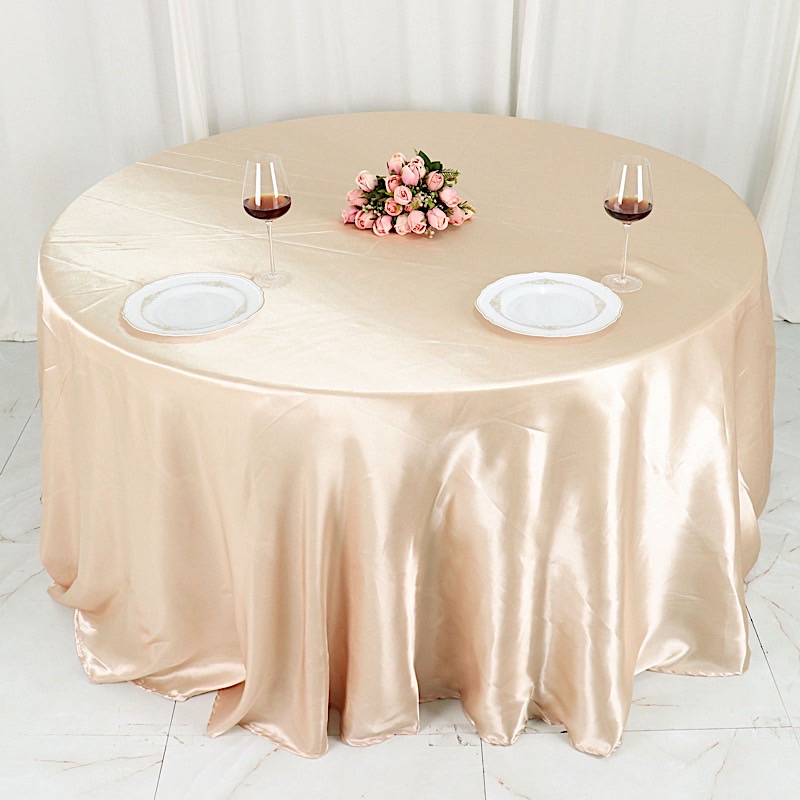 132 in Satin Round TABLECLOTH Wedding Party Event Reception Decorations Supplies - Picture 8 of 97