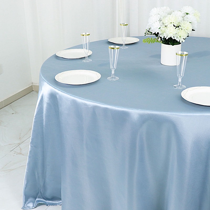 132 in Satin Round TABLECLOTH Wedding Party Event Reception Decorations Supplies - Picture 37 of 97