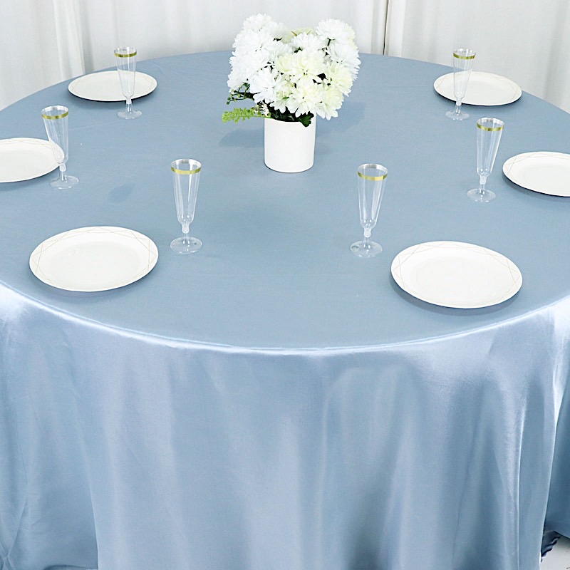 132 in Satin Round TABLECLOTH Wedding Party Event Reception Decorations Supplies - Picture 39 of 97