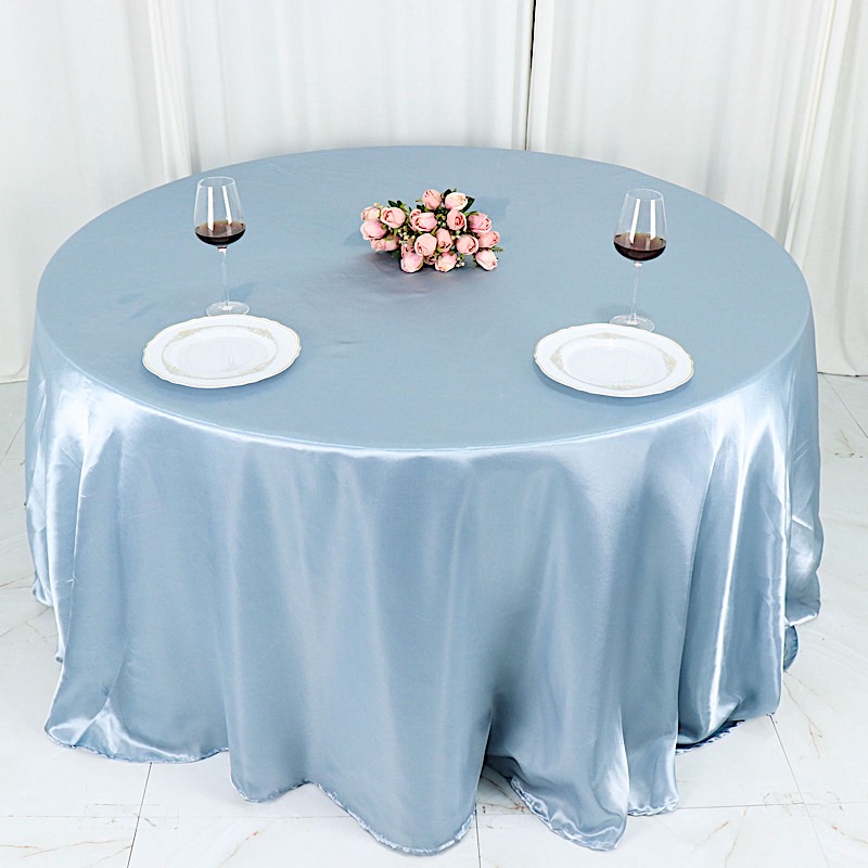 132 in Satin Round TABLECLOTH Wedding Party Event Reception Decorations Supplies - Picture 40 of 97