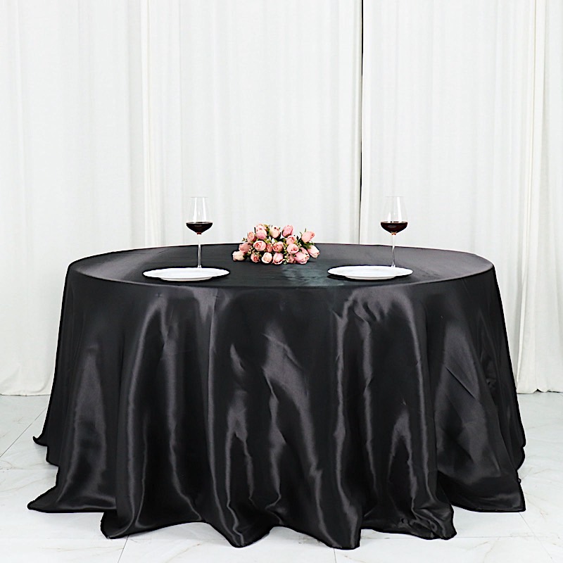 132 in Satin Round TABLECLOTH Wedding Party Event Reception Decorations Supplies - Picture 11 of 97