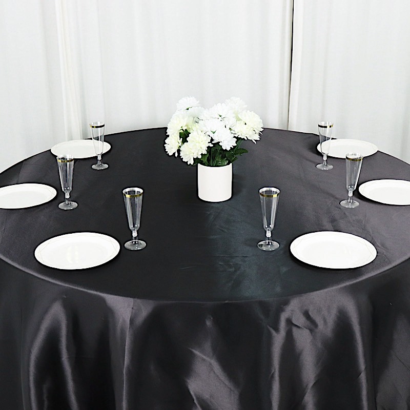 132 in Satin Round TABLECLOTH Wedding Party Event Reception Decorations Supplies - Picture 15 of 97