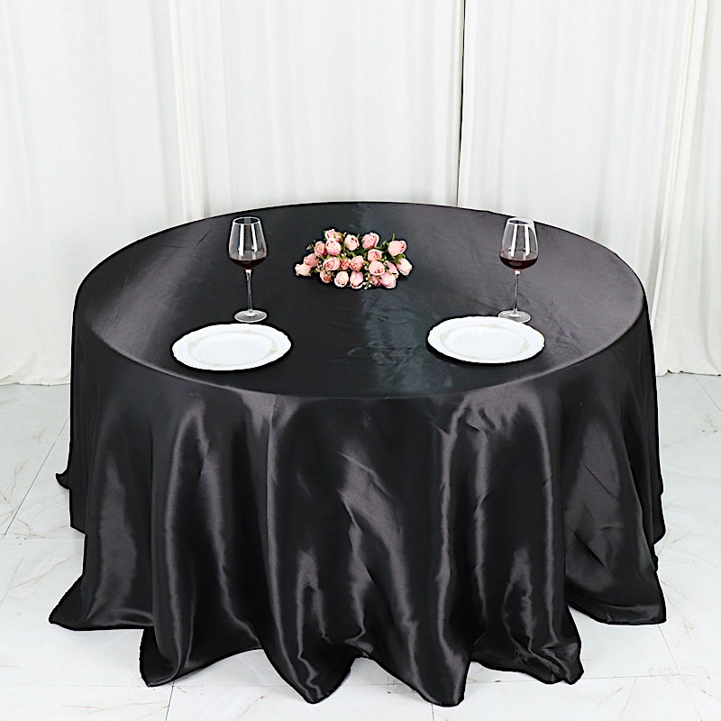 132 in Satin Round TABLECLOTH Wedding Party Event Reception Decorations Supplies - Picture 16 of 97