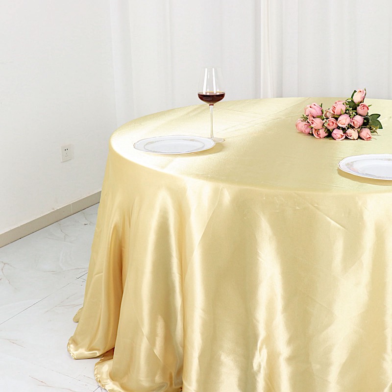132 in Satin Round TABLECLOTH Wedding Party Event Reception Decorations Supplies - Picture 29 of 97