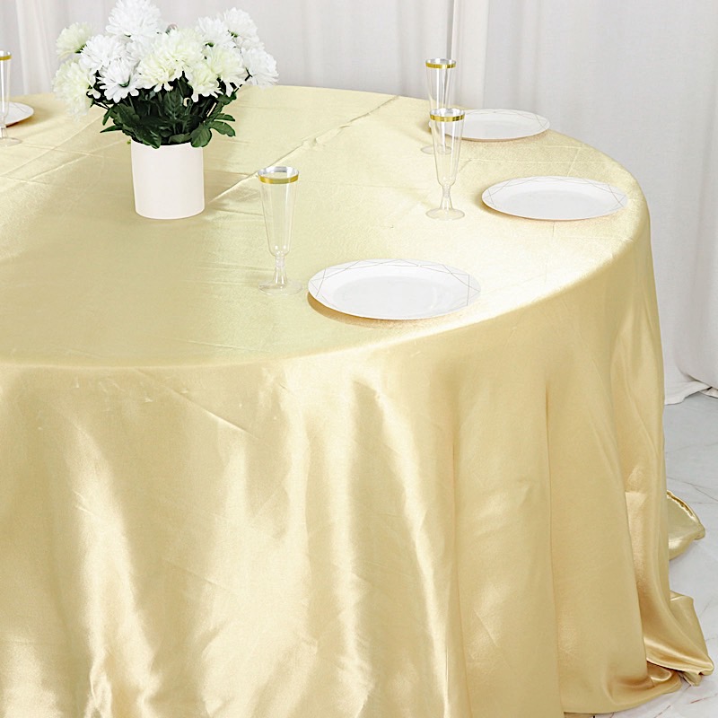 132 in Satin Round TABLECLOTH Wedding Party Event Reception Decorations Supplies - Picture 30 of 97