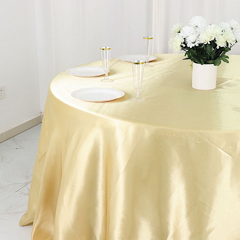 132 in Satin Round TABLECLOTH Wedding Party Event Reception Decorations Supplies - Picture 31 of 97