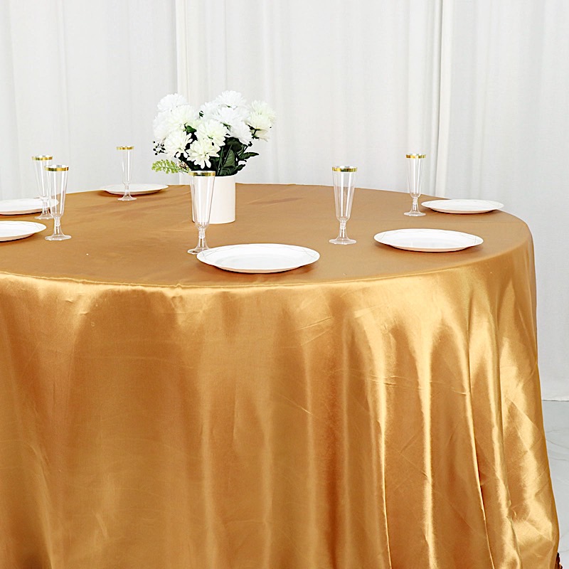 132 in Satin Round TABLECLOTH Wedding Party Event Reception Decorations Supplies - Picture 46 of 97