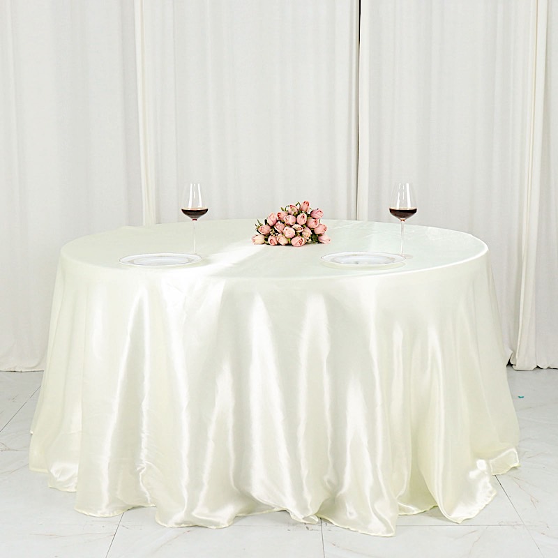 132 in Satin Round TABLECLOTH Wedding Party Event Reception Decorations Supplies - Picture 58 of 97